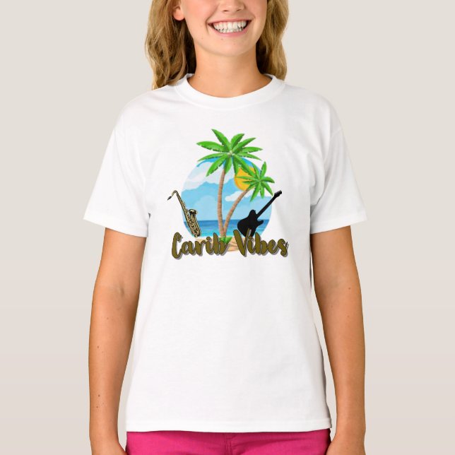 Carib Vibes - Barn Basic T-shirt (Framsida)