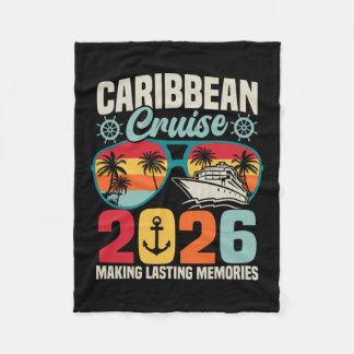 Caribbean Cruise 2026 Vacation Trip Matching Famil Fleecefilt