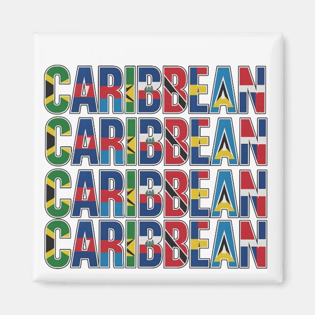 Caribbean Flags Magnet (Framsidan)
