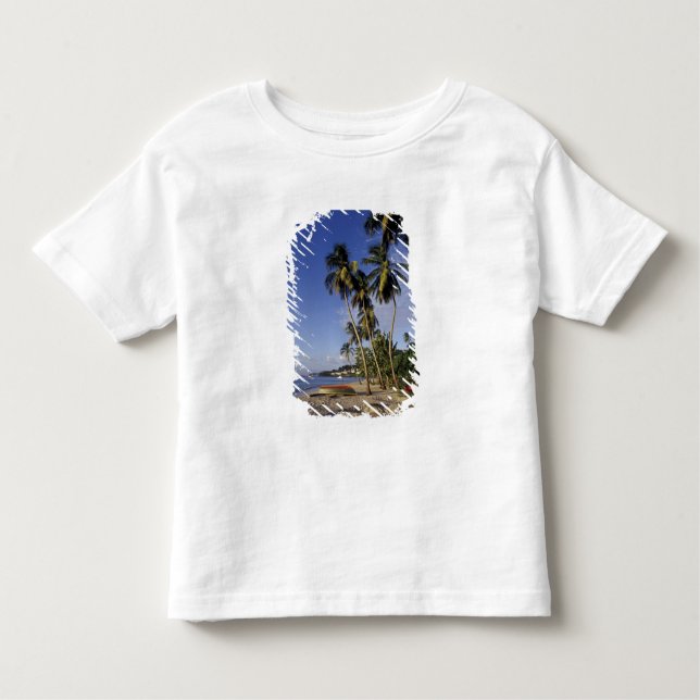 CARIBBEAN, Grenada, St George, Boats på handflatan T-shirt (Framsida)