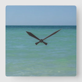 Caribbean Sea Wall Clock Fyrkantig Klocka