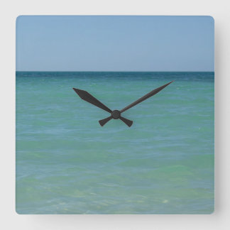 Caribbean Sea Wall Clock Fyrkantig Klocka