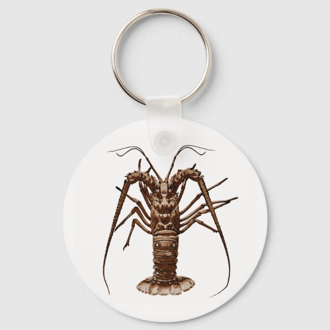 Caribbean Spiny Lobster Nyckelring (Framsida)