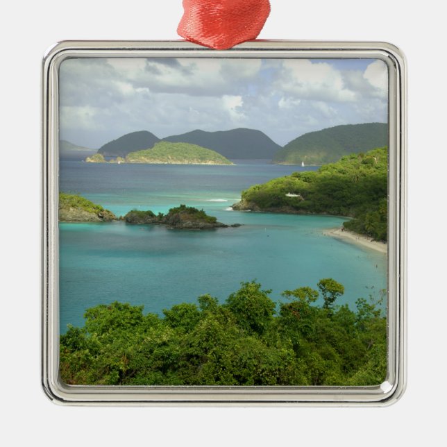 Caribbean, U.S. Virgin Islands, St. John, Trunk 2 Julgransprydnad Metall (Framsidan)