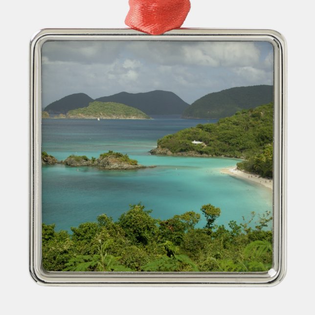 Caribbean, U.S. Virgin Islands, St. John, Trunk Julgransprydnad Metall (Framsidan)