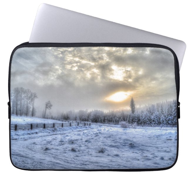 Cariboo Natature Ligcape Winter Sunrise Laptop Fodral (Framsidan)