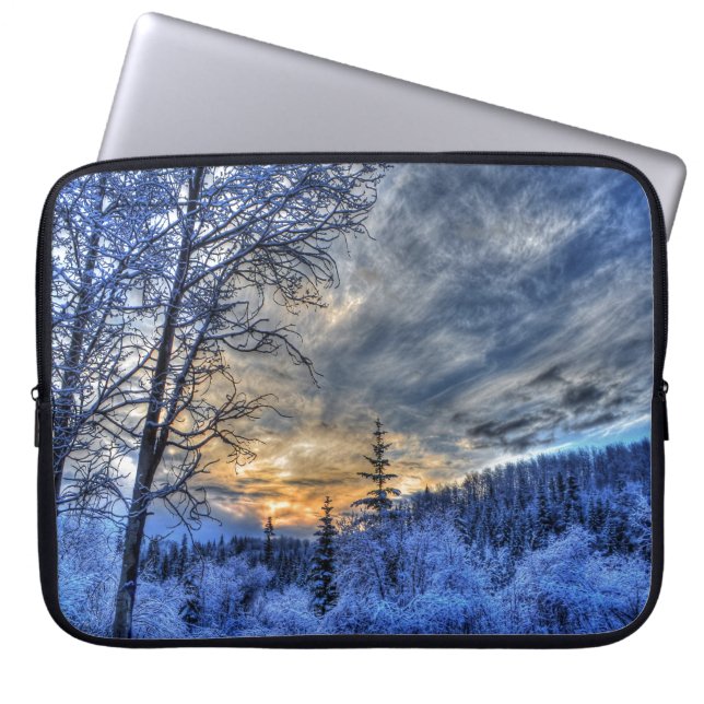 Cariboo Natature Ligcape Winter Sunrise Laptop Fodral (Framsidan)