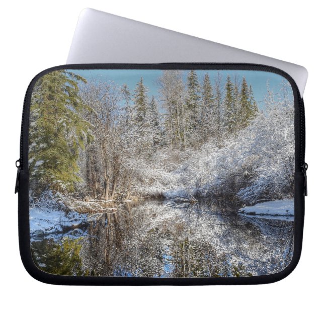 Cariboo Nature liggande Mousemat Design Laptop Sleeve (Framsidan)