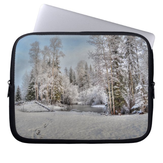 Cariboo Nature liggande Mousemat Design Laptop Sleeve (Framsidan)