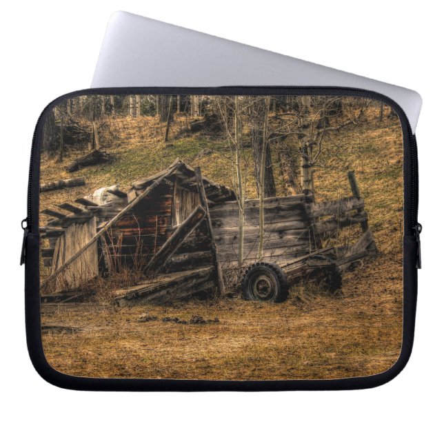 Cariboo Rustic Shed Ranch Farm Mousemat Design Laptop Sleeve (Framsidan)