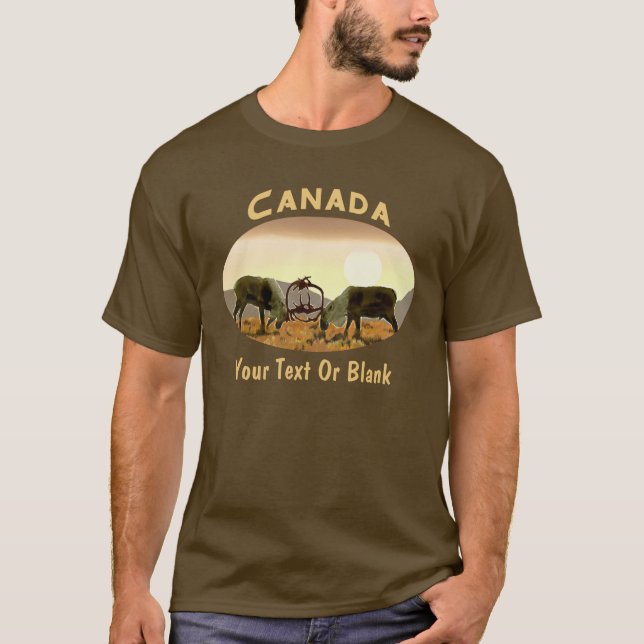 Caribou Duell - Kanada Tee (Framsida)