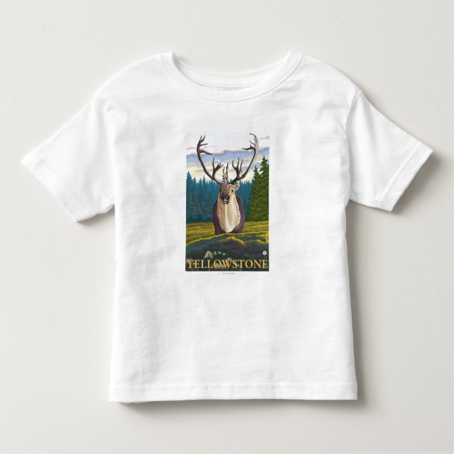 Caribou i vilden - Yellowstone medborgare Tee (Framsida)
