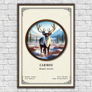 Caribou Zoologi Serie Poster