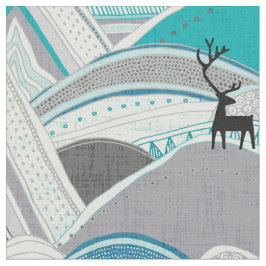 cariboubergblått tyg