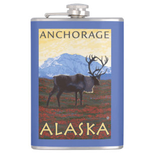 Caribouplats - ankring, Alaska Fickplunta