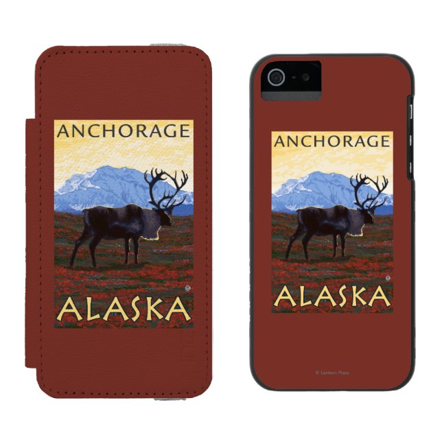 Caribouplats - ankring, Alaska Incipio iPhone Wallet Skal (Sida vid Sida)