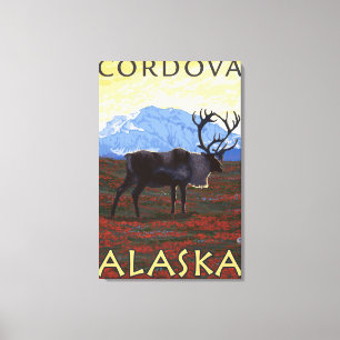Caribouplats - Cordova, Alaska Canvastryck