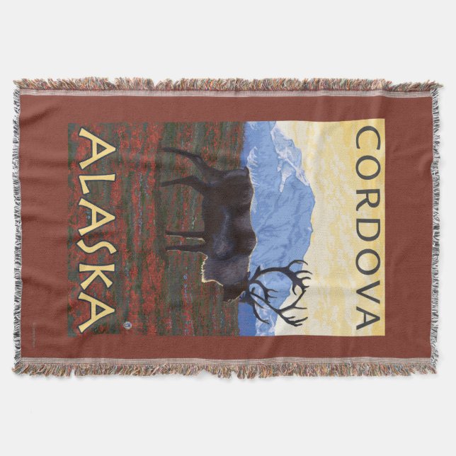 Caribouplats - Cordova, Alaska Filt (Framsidan)