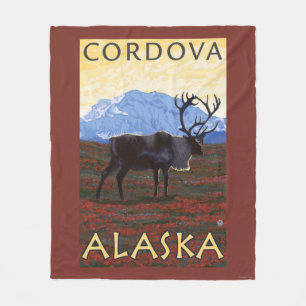 Caribouplats - Cordova, Alaska Fleecefilt