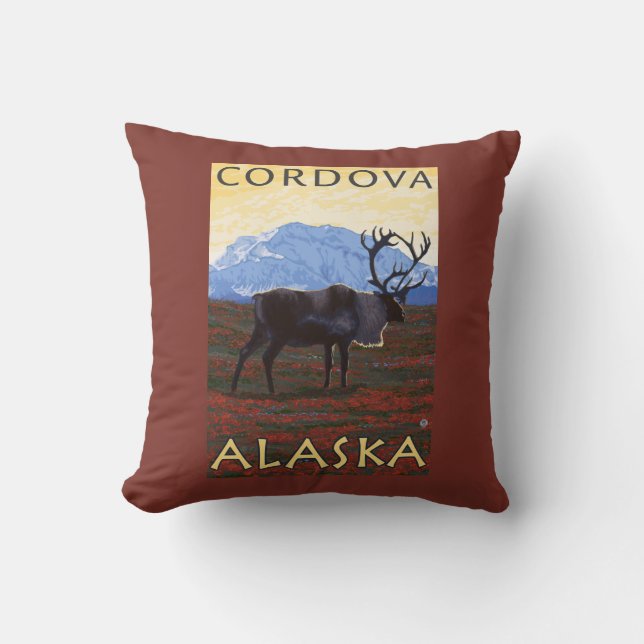 Caribouplats - Cordova, Alaska Kudde (Framsida)