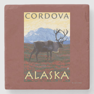 Caribouplats - Cordova, Alaska Underlägg Sten