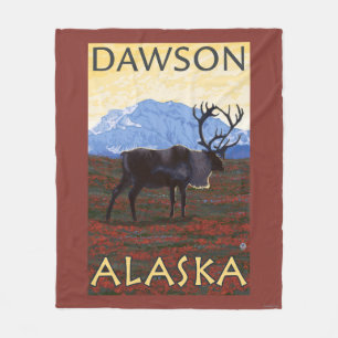 Caribouplats - Dawson, Alaska Fleecefilt