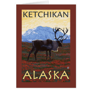 Caribouplats - Ketchikan, Alaska Hälsningskort