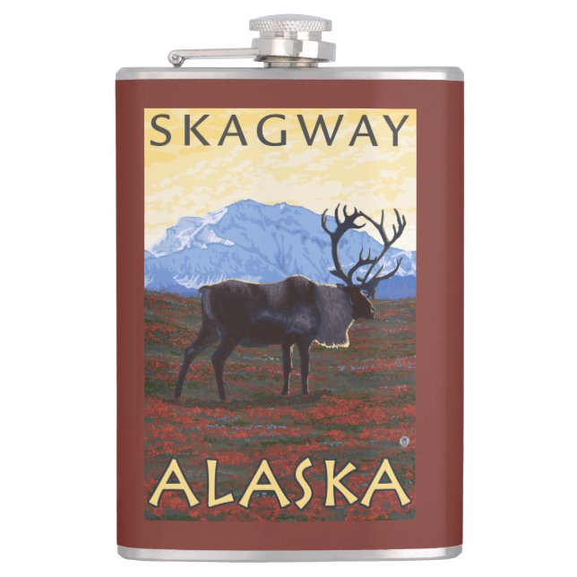 Caribouplats - Skagway, Alaska Fickplunta (Framsidan)