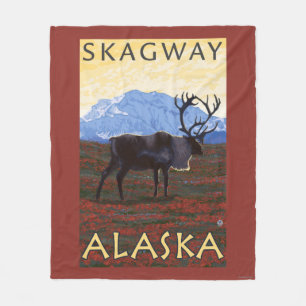 Caribouplats - Skagway, Alaska Fleecefilt