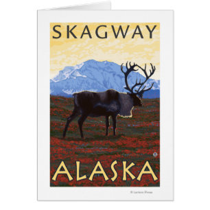Caribouplats - Skagway, Alaska Hälsningskort