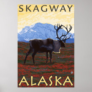 Caribouplats - Skagway, Alaska Poster