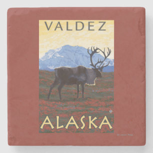 Caribouplats - Valdez, Alaska Stenunderlägg