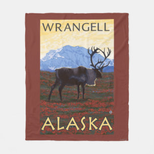 Caribouplats - Wrangell, Alaska Fleecefilt