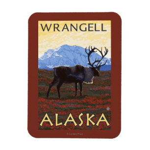 Caribouplats - Wrangell, Alaska Magnet