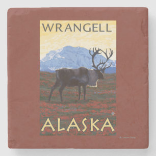 Caribouplats - Wrangell, Alaska Underlägg Sten