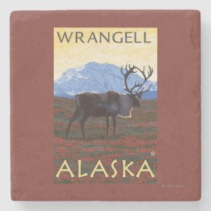 Caribouplats - Wrangell, Alaska Underlägg Sten