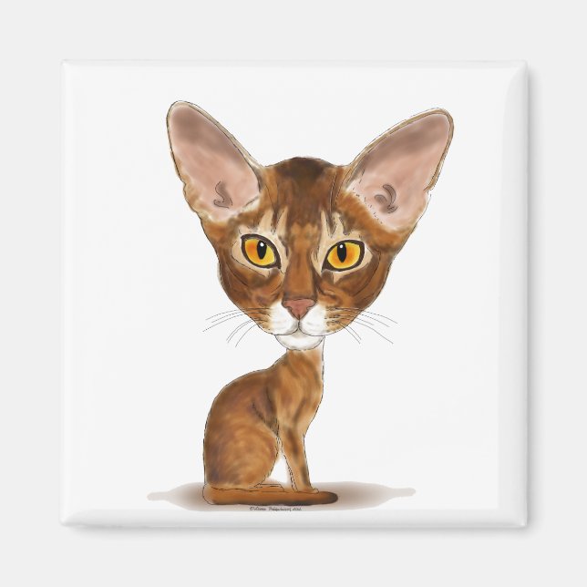 Caricature Abyssinian Magnet (Framsidan)