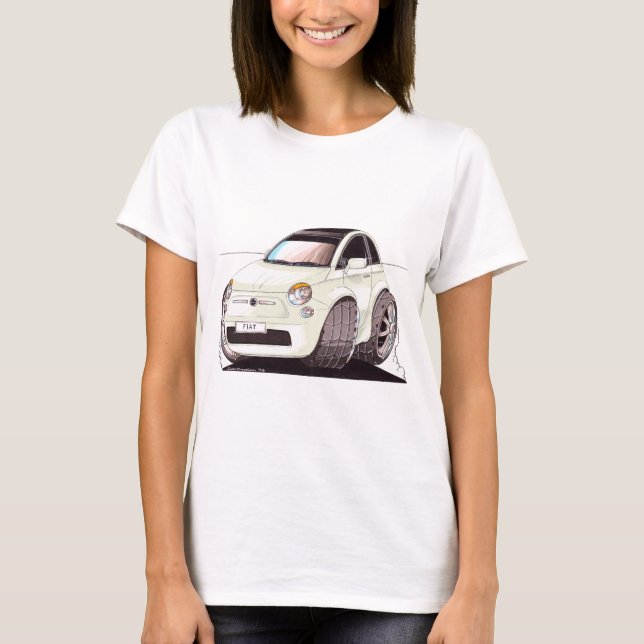 Caricature Fiat 500 façon tuning ! Tee (Framsida)