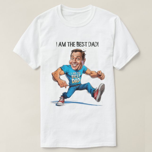 Caricature I är den bästa Pappa för Far dag T Shirt (Design framsida)