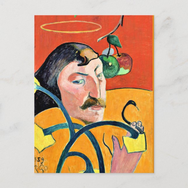 Caricature, målning av Paul Gauguin, Vykort (Framsida)