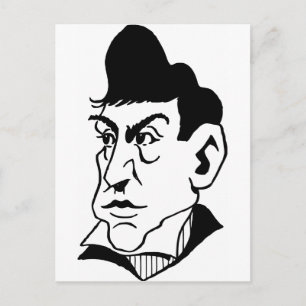 Caricature Marquis de Lafayette Vykort