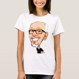  Caricature of a Man with Glasses T Shirt