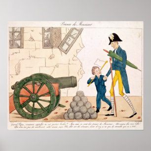 Caricature of Charles X and Henri Duc de Poster
