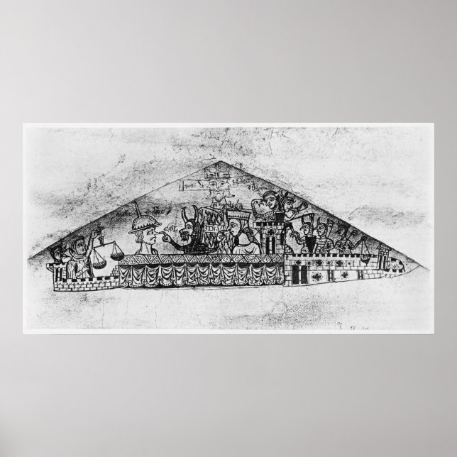 Caricature of English Judar, from a Haggadah Poster (Framsidan)