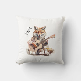 Caricature Tecknad Animal Fox A musical Kudde