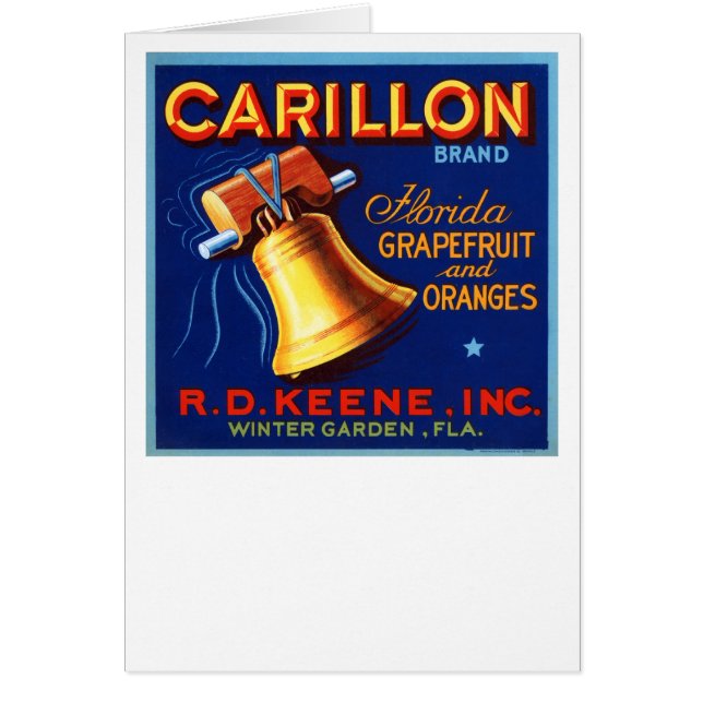 Carillon Brand Florida Grapefruit Hälsningskort (Framsidan)