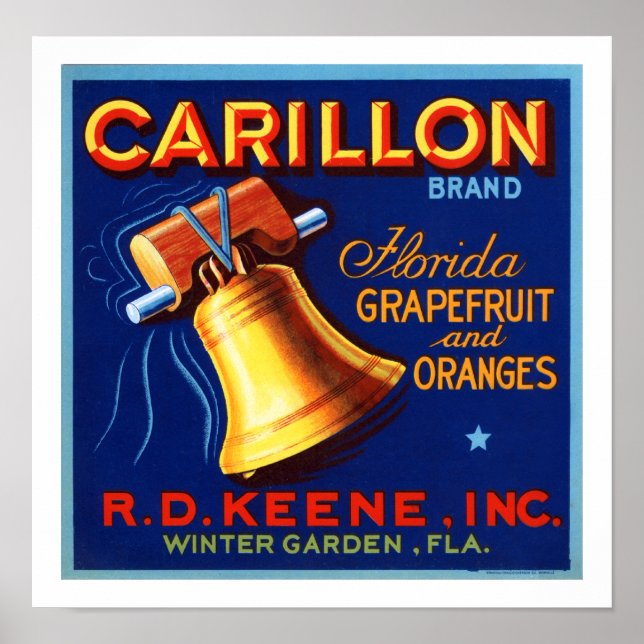 Carillon Brand Florida Grapefruit Poster (Framsidan)