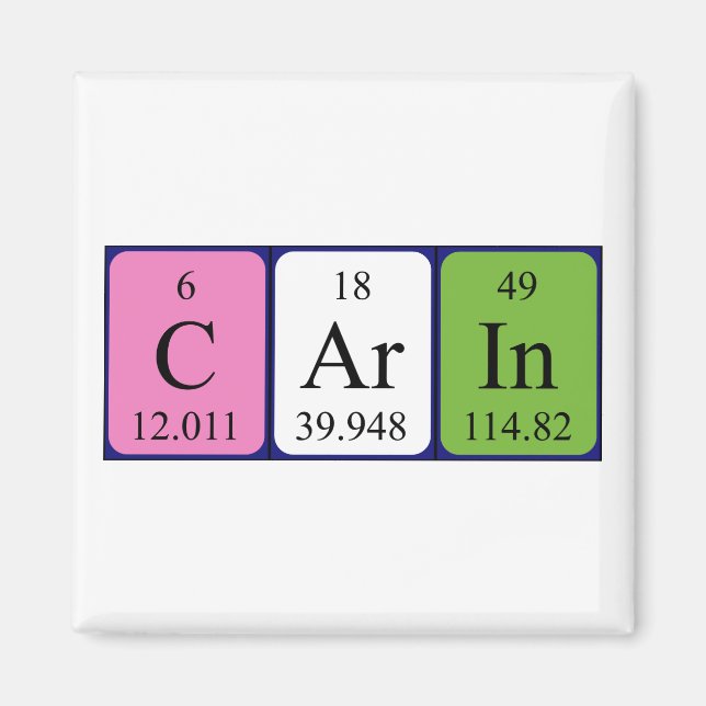 Carin Periodisk magnet bord namn (Framsidan)