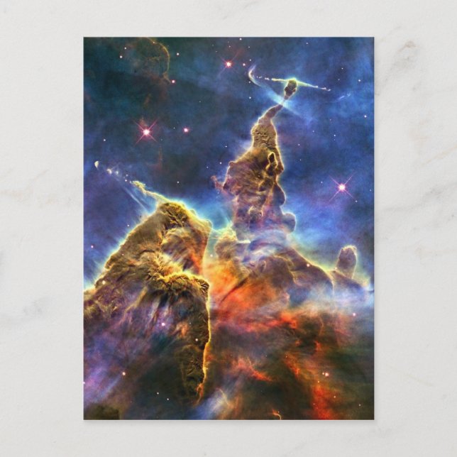 Carina Nebula Hubble Space Vykort (Framsida)