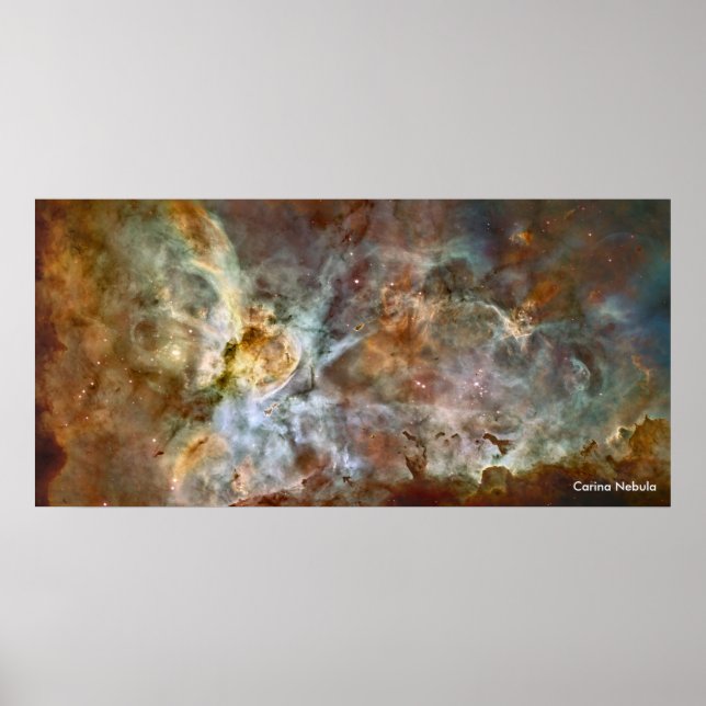 Carina Nebula - Hubble Telescope Poster (Framsidan)
